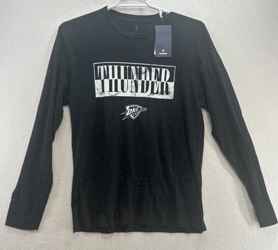 Camisa NBA OKC Thunder Negra Para Hombre Manga Larga Mediana Nueva con Etiquetas Con Golpe en la Espalda Westbrook Foto 1 de 4