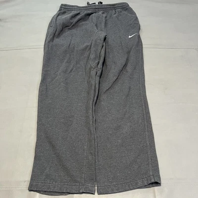 Nike Pant Men Gray Sweat Wide Leg Flare Sweatpant Baggy Y2K Swoosh Skate-L-3892 - Image 1 of 4