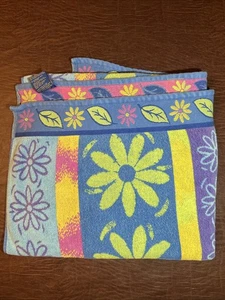 Vintage SUMMER UP Floral Meer Ozean Blumenmotiv Strandtuch SCHÖN EU 100 % BAUMWOLLE - Bild 1 von 16