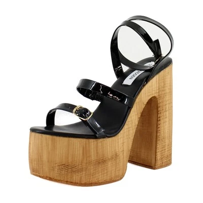 Tacones Steve Madden Lilia para mujer charol negro Foto 1 de 4