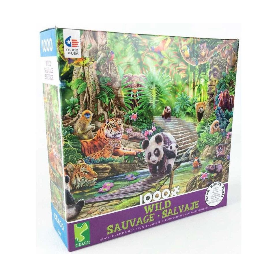Ceaco Puzzle Wild Series 4 - Asian Wildlife in Jungle (750 Pieces) New - Image 1 of 1