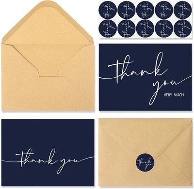 24 PCS Thank You Cards With Envelopes,Thank You Card,4x6 Inch Minimalisti - Image 1 of 4