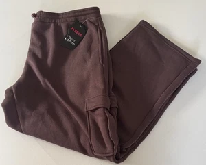 Braune Cargo Jogginghose Damen 1X Fleece - Bild 1 von 4