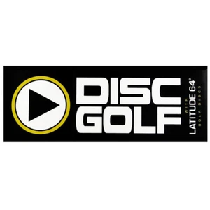 Latitude 64 Play Logo Disc Golf 5,5" x 2,25" Aufkleber - SCHWARZ - Bild 1 von 1