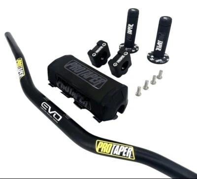 Pro Taper EVO Handlebars (black)(Stealth Edition !!!) Fat Bars 28mm 1-1/8: (E67) - Image 1 of 3