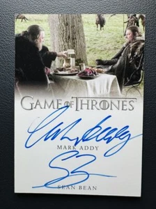 2016 Game of Thrones GOT Mark Addy Sean Bean Ned Eddard Stark Dual Auto SSP - Picture 1 of 2