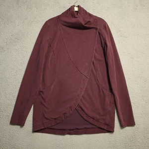 Lululemon Thats a Wrap Jacket Womens 8 Burgundy Heathered French Terry Pockets - Picture 1 of 12