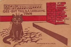 Crawfordsville IN "B Mc" The Cat~This is a Lonesome Town~Billy Gaston Tune 1907