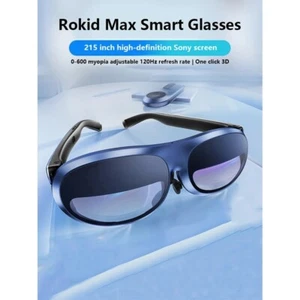 Rokid Max AR 3D Smart Glasses Micro OLED 215”Max screen 50° FoV Viewing VR Glass - Picture 1 of 13