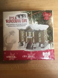 CITY HALL - It's a Wonderful Life Enesco 2003 New ORNAMENT Light Up NIB - Picture 1 of 2