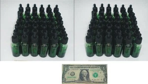 Case of 96 Essential Oils 1oz Faded Green Glass Bottle Dropper 30ml With Cap - Picture 1 of 5