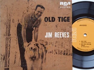 JIM REEVES*OLD TIGE*AUSTRALIA-ONLY PICTURE SLEEVE ORANGE LABEL OZ RCA 7"45 EP NM - Picture 1 of 12