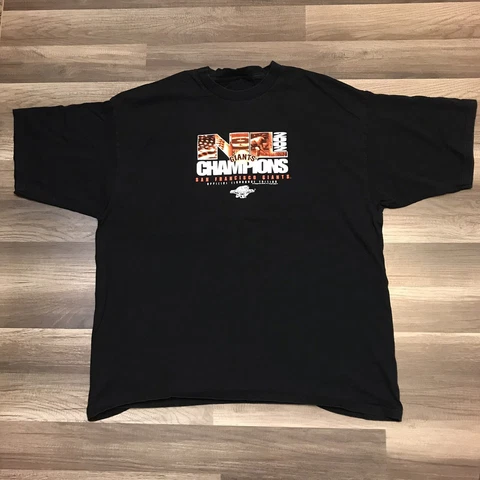 San Francisco Giants Mens T Shirt 2002 NL Champions World Series Black Size 2XL Cover