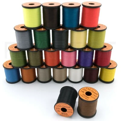 UNI THREAD 6/0 - Fly Tying Jig Waxed Thread 200 yd Spool - 24 Colors Available!