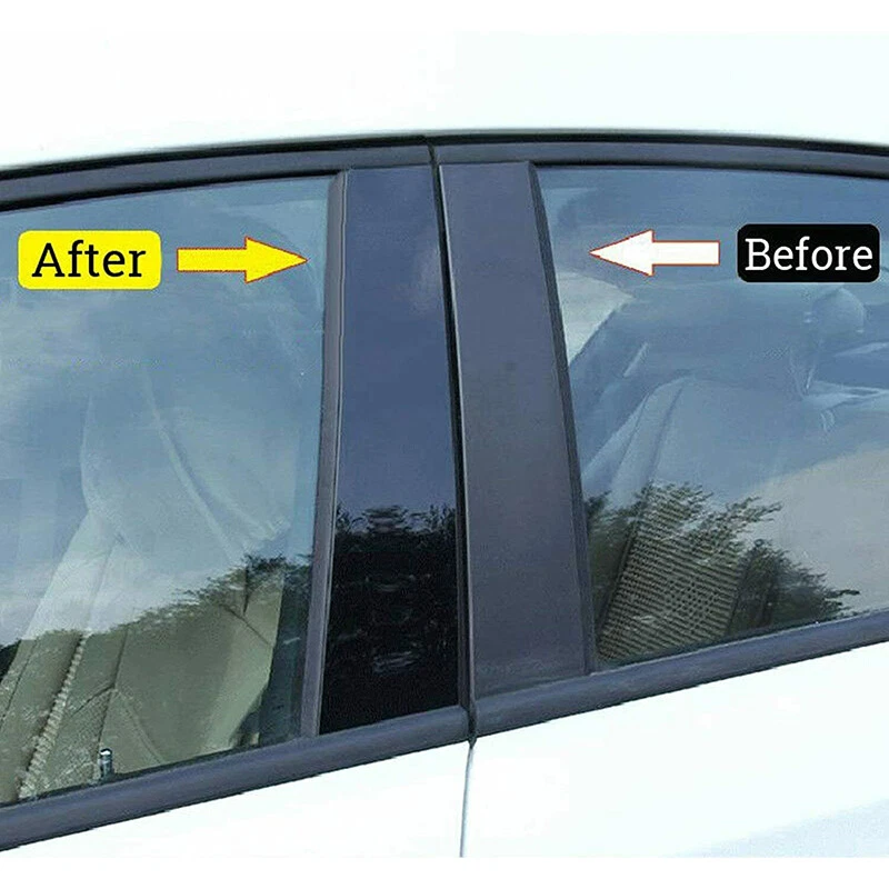 For Nissan Titan Crew Cab 2004-2015 6pcs Pillar Posts Door Window Trim Cover - Image 1 of 4