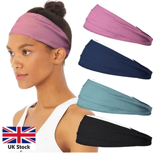 Stretch Stretchy Elastic Alice Band Yoga Hair Headband Ladies Girls Sports - Picture 1 of 12