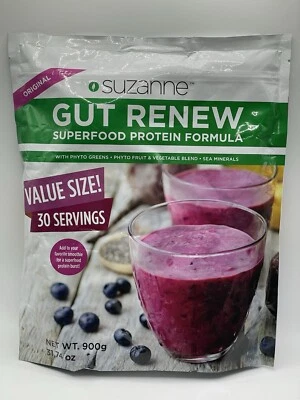 Fórmula superalimento Suzanne GUT RENOVADA 31,74 OZ salud intestinal orgánica 30 porciones Foto 1 de 4
