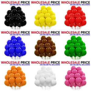 100 X Latex PLAIN BALOON BALLONS helium BALLOONS Quality Party Birthday Wedding - Picture 1 of 19