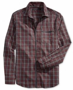 Sean John Men's Check Casual Button-Down Shirt, Black/Red - Picture 1 of 3