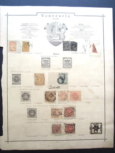 Lot  Venezuela + Merida Star 1881 aus Universal Album von 1891 - Bild 1 von 13