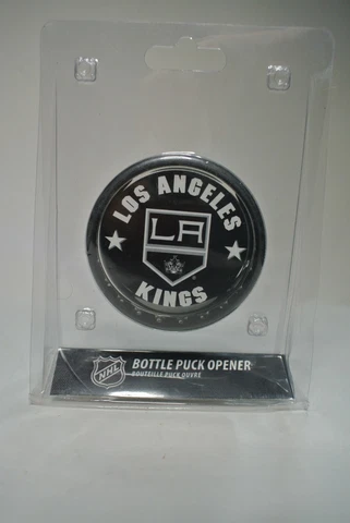 LOT OF 2 Los Angeles Kings Souvenir BOTTLE OPENER Hockey Puck LA KINGS Cover