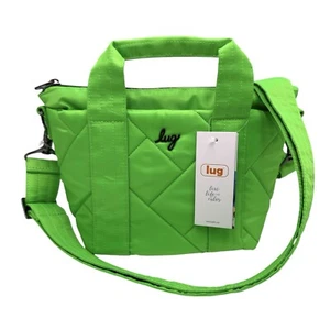 Lug Dory Mini Neon Lime Green Small Crossbody Bag Quilted NEW - Picture 1 of 14