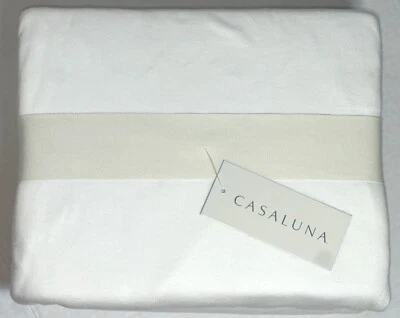 Casaluna Twin/Twin XL 超长球衣 宿舍 白色 被套 Sham 2 件套 床套装 — 第 1/4 张图片