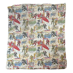 Vintage 1985 GI Joe Hasbro Quilted Twin Comforter Decke Tagesdecke Bettwäsche - Bild 1 von 11