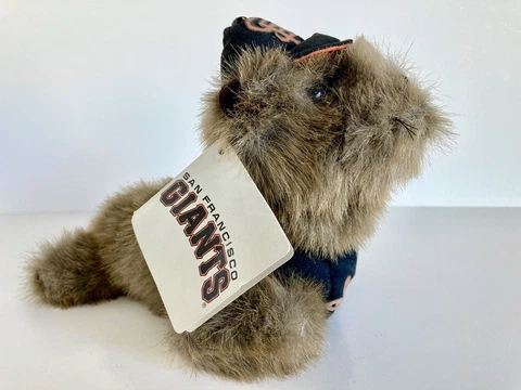 Vintage SF San Francisco Giants Plush Lou Seal Bean Stuffed Toy 1997 w/tags 8" Cover