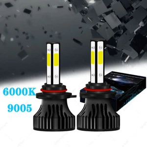 4-Sides LED Headlight Bulbs Conversion Kit 9005 High Beam FOG Light Bright White - Imagen 1 de 10