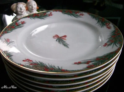 Rosenthal AIDA Yule  Christmas 6 x Brotteller 17 cm ***1 A NEUWARE*** - Bild 1 von 4