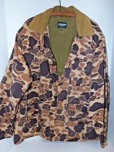 Vintage Saftbak Mens Jacket Brown Black Tan Camo Bird Fowl Hunting Apparel XL - Picture 1 of 6