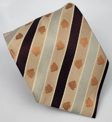 SETAZONE шелковый галстук персиковый бордовый красный серый полоски геометрический мужчин галстук 60 x 3,7/8 - Изображение 1 из 4