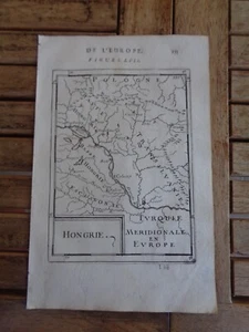 Gravure carte HONGRIE tiré de la Description de l'Univers par Mallet - 1683 - Picture 1 of 1