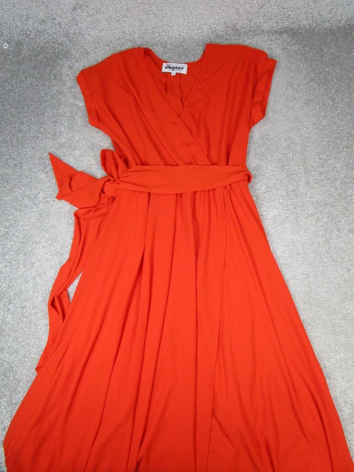 Платье Meghan женское Xl оранжевое миди-блузон с запахом * - Изображение 1 из 4