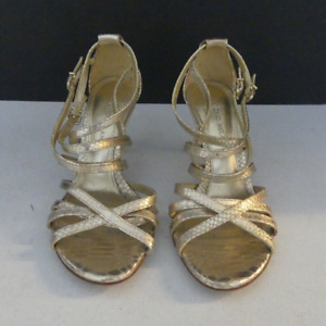 Antonio Melani Vero Cuoio Strappy Heels - Gold - Size 8M
