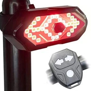 Bike Tail Bicycle Rear Light Turn Signals Wireless Remote Control Cycling Light - Picture 1 of 6