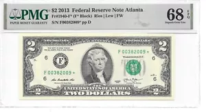 2013* $2 Atlanta Star FRN (F* Block) PMG 68 EPQ Superb Gem Uncirculated - Picture 1 of 20
