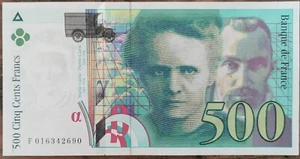 Billet de 500 francs Pierre et Marie CURIE 1994 FRANCE F016342690 - Foto 1 di 2