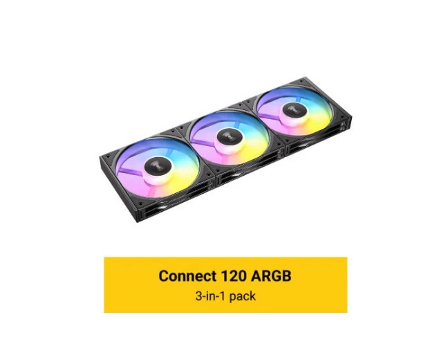 Antec C120 ARGB Black 3PK Performance 120mm PWM Fan FAN: 4-pin PWM | LED: 3-pin - Image 1 of 1
