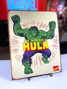 Arte decorativo de hojalata de Marvel Comics The Hulk 13x16 pulgadas - Imagen 1 de 1