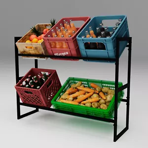 Estante de caja de bebidas estante de bebidas estante de caja 6-8 cajas estante de metal soporte - Imagen 1 de 12