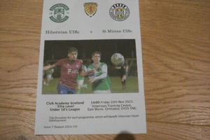 HIBERNIAN (HIBS) U18'S V ST (SAINT) MIRREN U18'S 10/11/23 - Picture 1 of 1