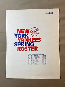 NY Yankees 1979 Spring Training Roster autographed Ron Guidry and Fred Stanley - Picture 1 of 4
