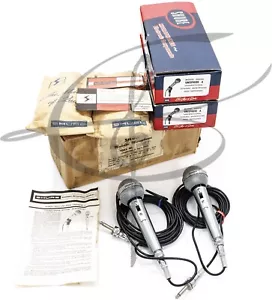 Vintage 60s Shure Microphone 585SA Unisphere Lot of 2 Boxed with Cords Working - Picture 1 of 9