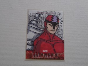 Jerry Ma Iron Man 3 sketch card Upper Deck 2013