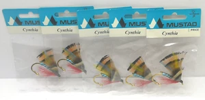 MUSTAD Cynthia Size 2/0 - 5 Handmade Broschen Fliegenfischen Fly Fishing FA985 - Bild 1 von 5
