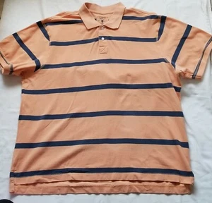 ARROW Hemd Herren XXL Orange Gestreift Classic Fit Kurzarm Kragen Polo Golf - Bild 1 von 4