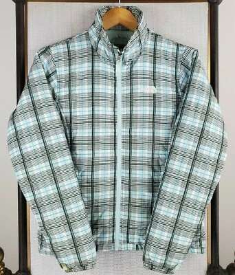 Abrigo Chaqueta THE NORTH FACE Talla Pequeña Mujer Azul Aislado a Cuadros Cremallera Completa  Foto 1 de 4