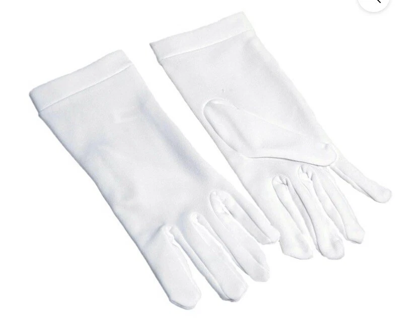 Guantes de vestir blancos para niños Disfraz Halloween Vestir Princesa Ejército Foto 1 de 1